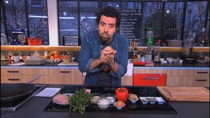 Croquettes de poulet en cornet, la recette d'Abdel Alaoui - C à vous - 17/02/2015