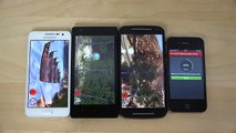 Samsung Galaxy A3 vs. Xiaomi Redmi 1S vs. Moto G 2014 vs. iPhone 4S - AnTuTu Speed Test (4K)