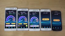 Samsung Galaxy A5 vs. Galaxy A3 vs. Galaxy Alpha vs. S5 Mini vs. S4 Mini - Internet Speed Test