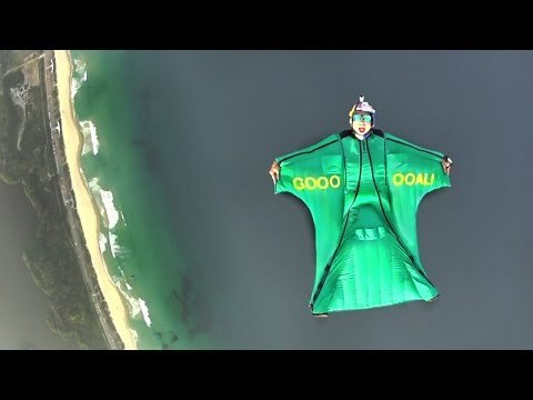 2014 FIFA World Cup Wingsuit Flight Over Rio de Janeiro - GOOOOOOOAL!