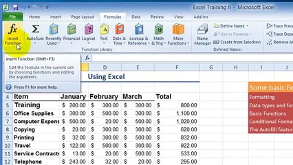 Comprehensive Microsoft Excel Tutorial in English