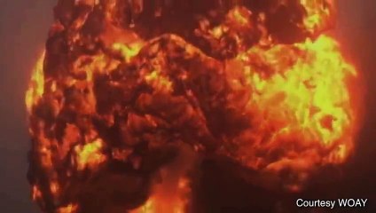Terrible explosion d'un train transportant du pétrole brut aux USA.