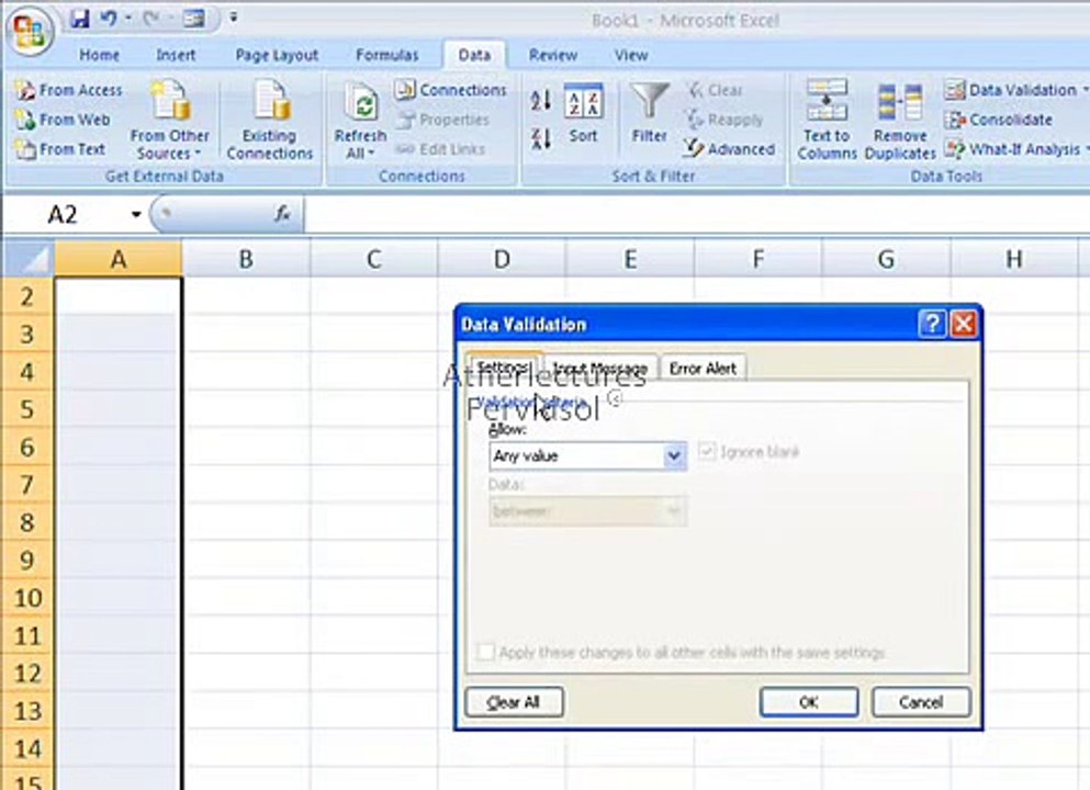 Ms Excel 2007  Project Start Training in Urdu Lecture No 2 of 18