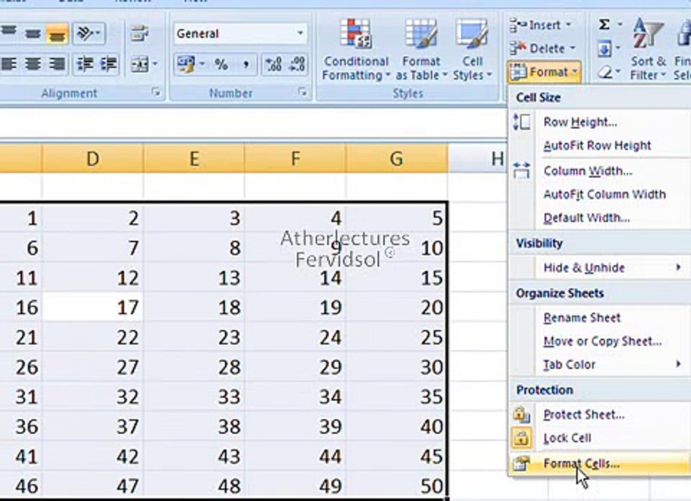 Ms Excel 2007 Format cells Training in Urdu Lecture No 3 of 18