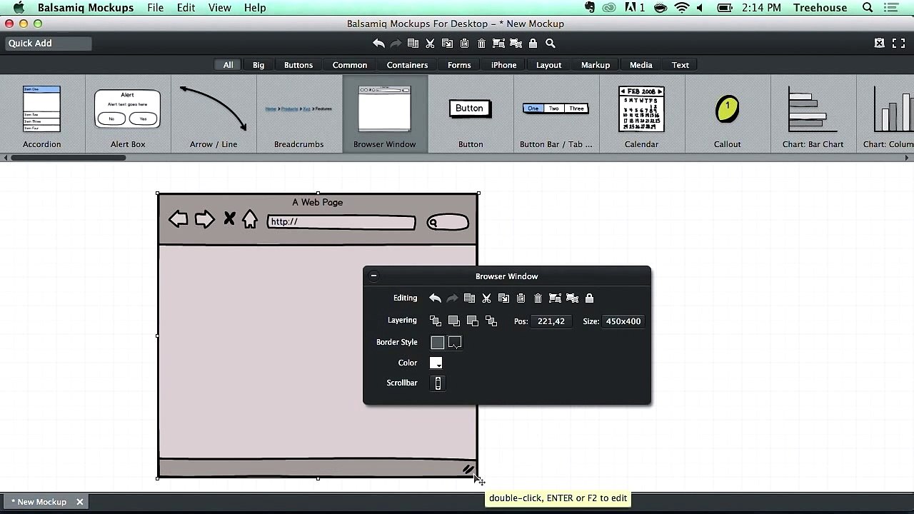 Creating Website Mockups with Balsamiq