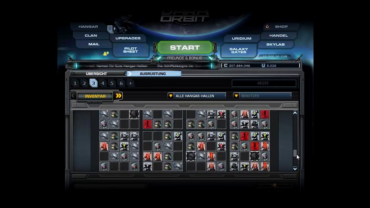 Darkorbit de3 acc Verlosung Basic Colonel level 21
