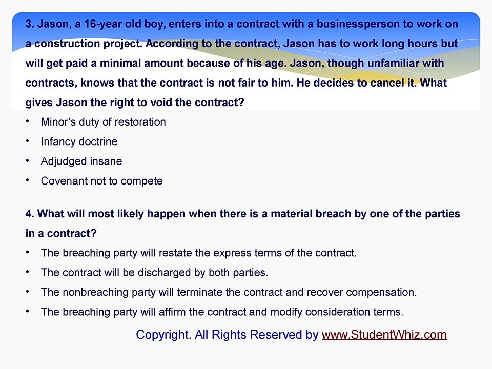 LAW 531 Week 3 Quiz