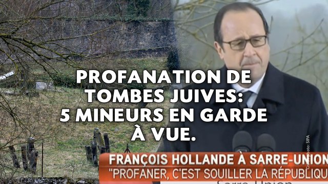 Profanation de tombes juives: Cinq mineurs en garde à vue