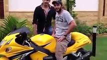 Boom Boom Shahid Afridi Riding on Bike - YouTube