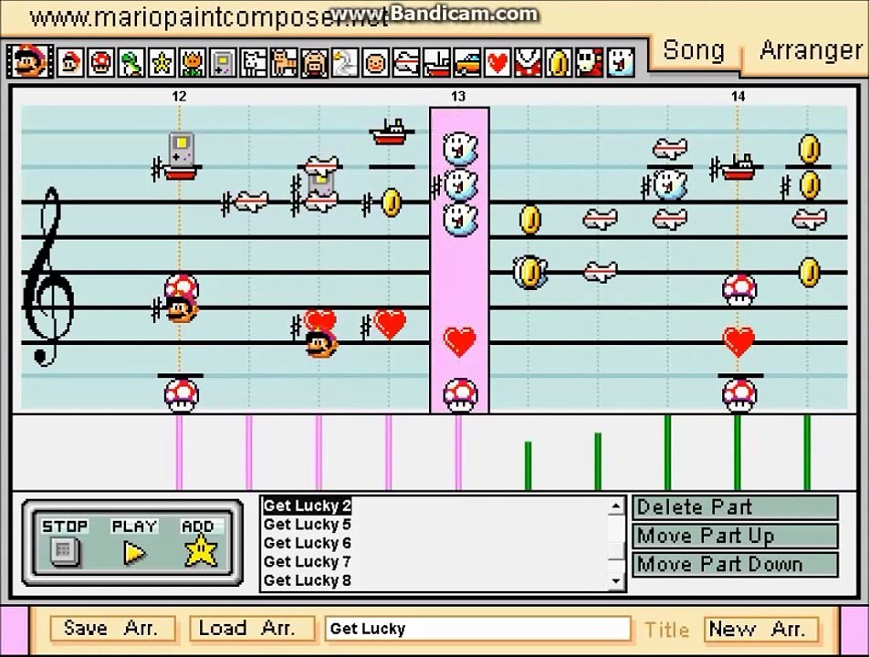 83# Get Lucky façon Mario Paint Composer