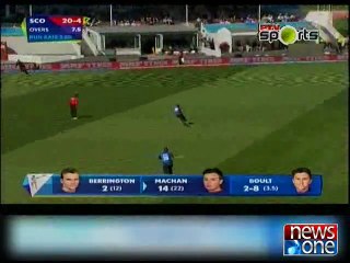 New Zealand beat Scotland by three wickets