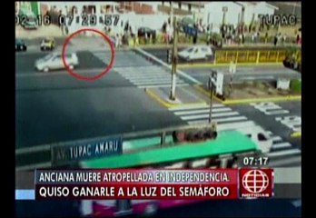 Anciana murió atropellada por cruzar en rojo Av. Túpac Amaru [VIDEO]