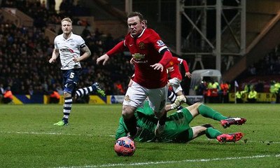 Wayne Rooney did he dive Manchester United Preston