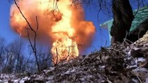 Dramatic footage shows TV crew fleeing Ukraine explosion