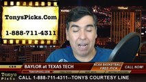 Texas Tech Red Raiders vs. Baylor Bears Free Pick Prediction NCAA College Basketball Odds Preview 2-17-2015