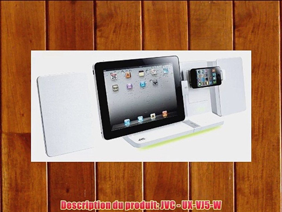 JVC UX-VJ5-W Micro Cha?ne CD aux lignes ?pur?es avec station d'accueil pour iPad/iPod/iPhone