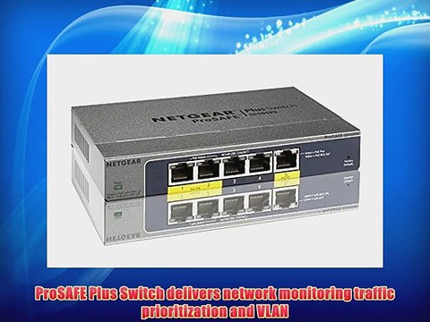 Netgear ProSAFE Plus Gigabit Switch with PoE (GS105PE-10000S) Style: Unmanaged Plus Size: 5