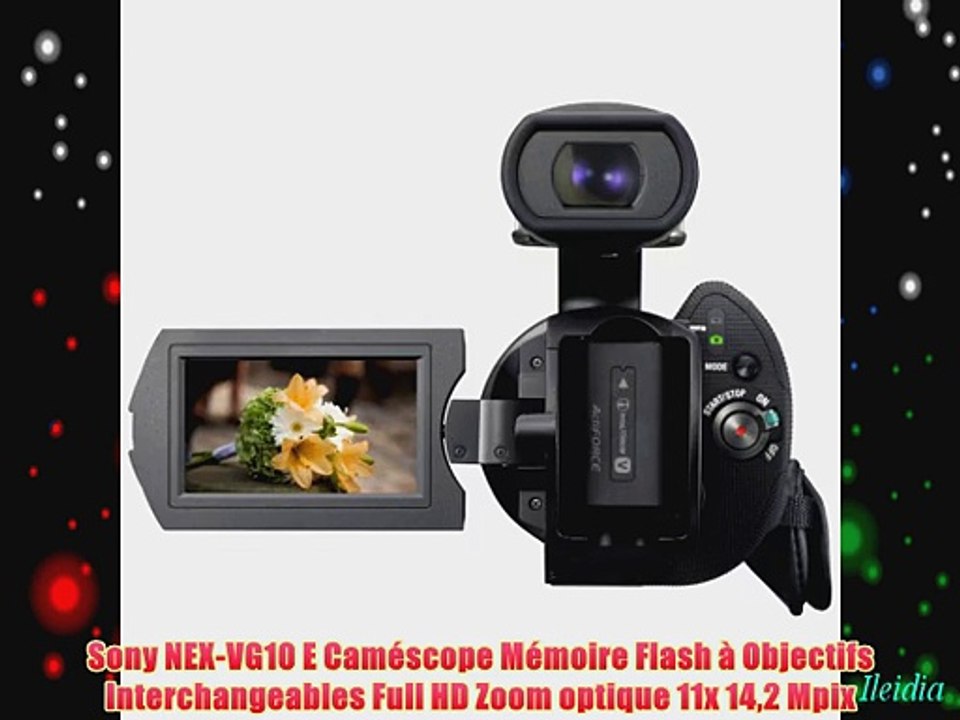Sony NEX-VG10 E Cam?scope M?moire Flash ? Objectifs Interchangeables Full HD Zoom optique 11x