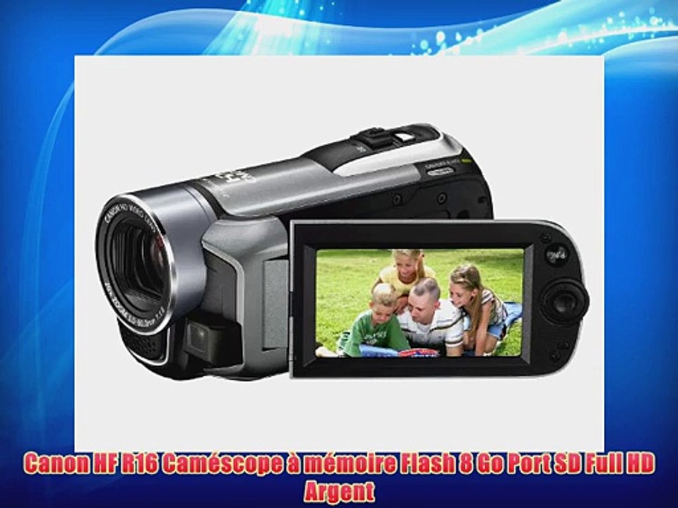 Canon HF R16 Cam?scope ? m?moire Flash 8 Go Port SD Full HD Argent