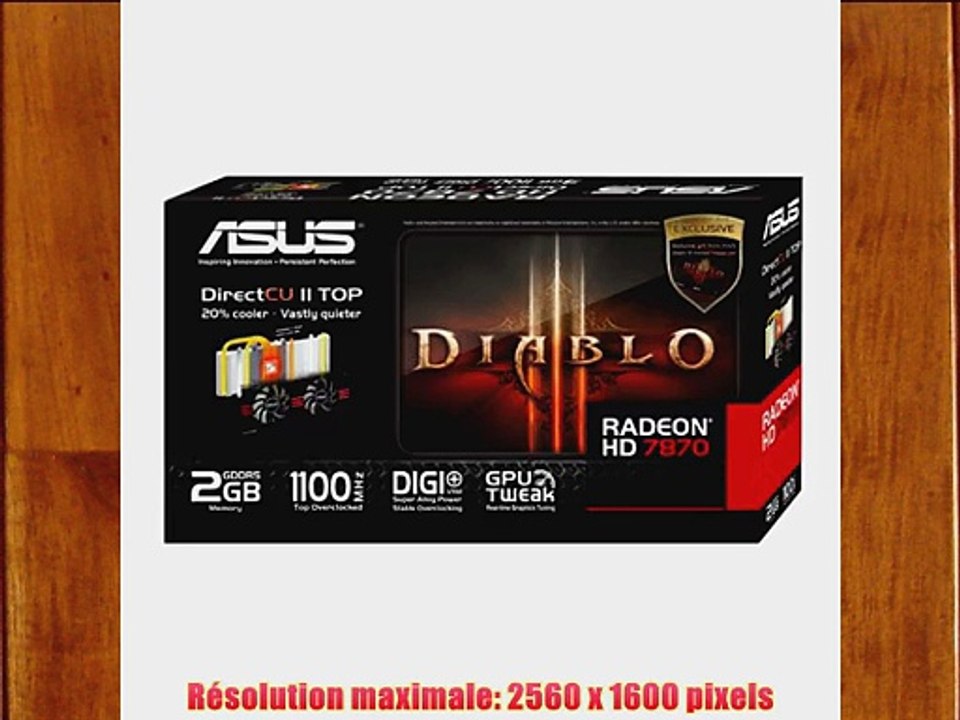 Asus HD7870-DC2TG-2GD5-V2 Carte Graphique ATI Radeon HD 7870 1100 MHz 2048 Mo PCI-Express 16x