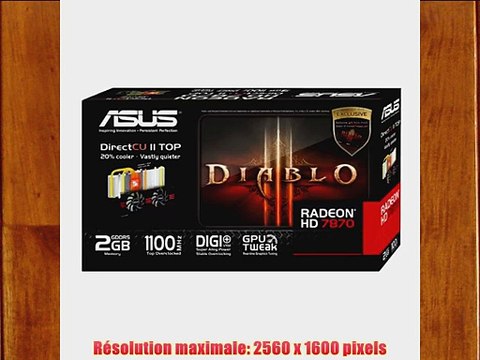 Asus HD7870-DC2TG-2GD5-V2 Carte Graphique ATI Radeon HD 7870 1100 MHz 2048 Mo PCI-Express 16x