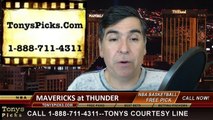 Oklahoma City Thunder vs. Dallas Mavericks Free Pick Prediction NBA Pro Basketball Odds Preview 2-19-2015