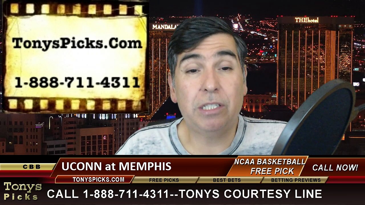 Memphis Tigers vs. Connecticut Huskies Free Pick Prediction NCAA College Basketball Odds Preview 2-19-2015