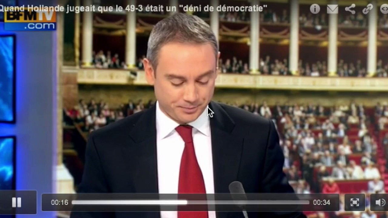 Quand Hollande dénonçait l'usage du 49.3