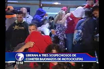 Sospechosos de robar motos detenidos ayer fueron puestos en libertad