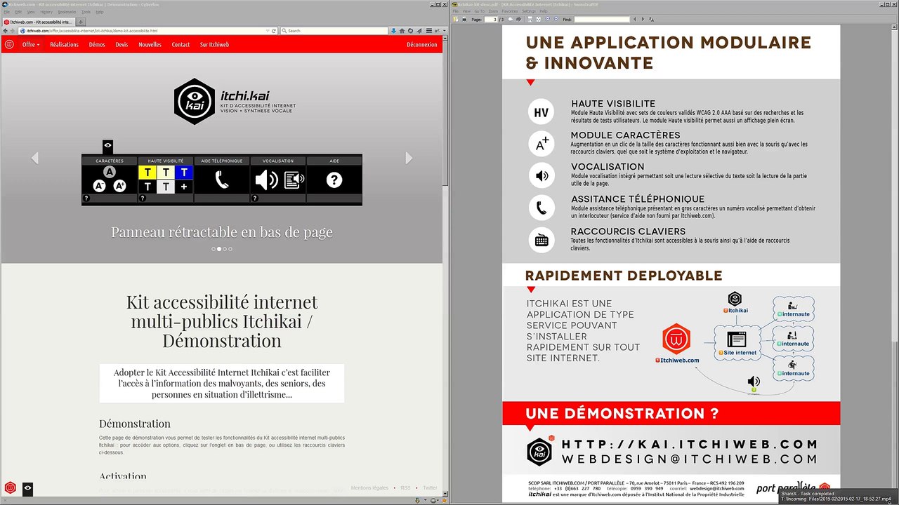 Itchikai : ouverture du panneau accessibilité