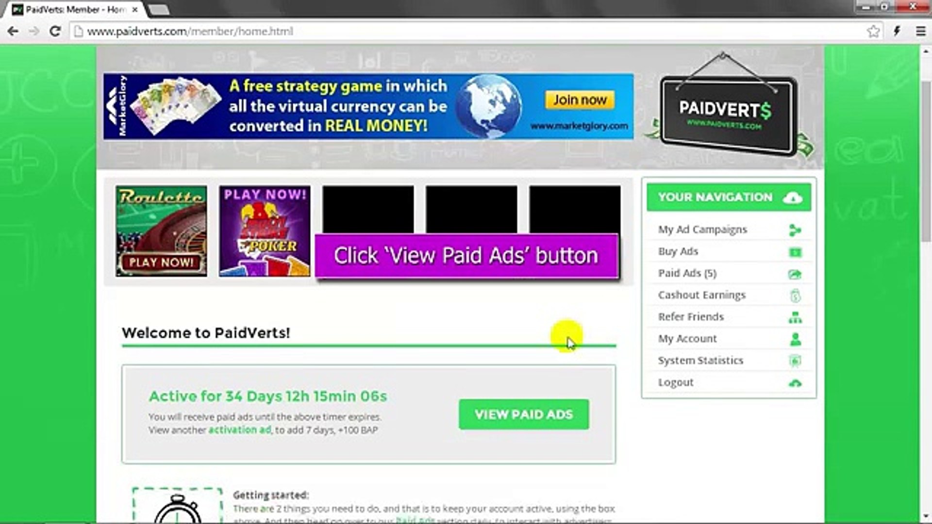 ⁣How to earn money online PaidVerts Full Guide 10$_35$ daily