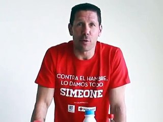 Diegos Simeone protagoniza campaña contra el hambre (VIDEO)