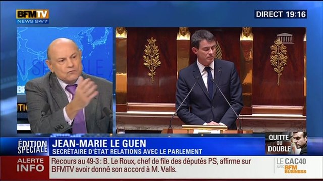 19H Ruth Elkrief: Édition spéciale Loi Macron (1/2): Je pense que nous aurions été majoritaires même sans recourir au 49.3 : Jean-Marie Le Guen - 17/02