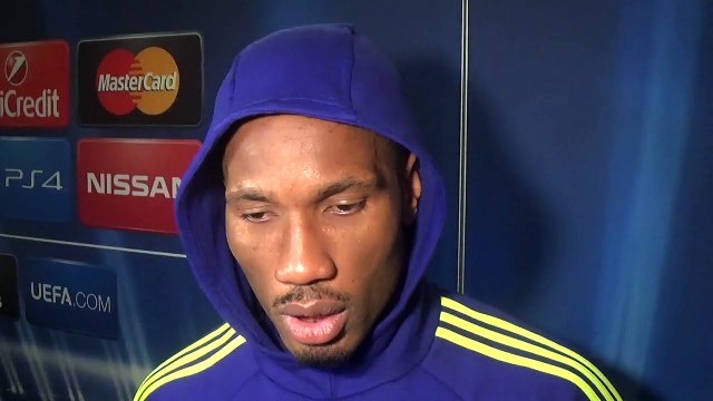 Réaction de Didier DROGBA en zone mixte après PSG-Chelsea (1-1)