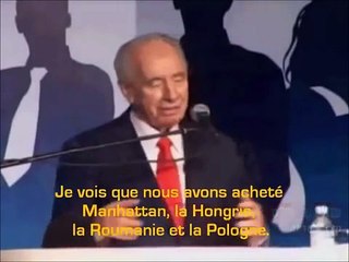 Shimon Peres - Nous avons acheté Manhattan la Hongrie la Roumanie et la Pologne