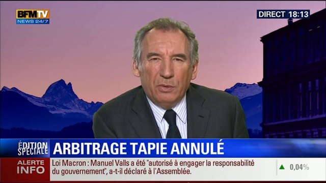 François Bayrou, invité de BFM Story sur BFMTV - 170215
