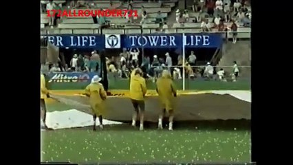 Hail storm stopped play, West indie in Australia 1992