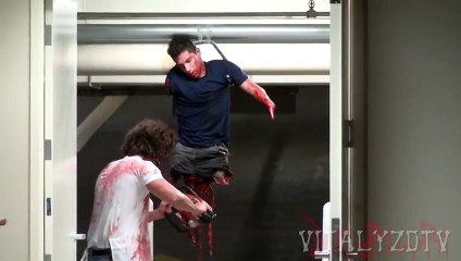 Horrible Parking Lot Prank - Chainsaw masacar - Must Watch