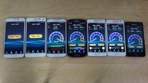 Samsung Galaxy A5 vs. S5 vs. S4 vs. S3 vs. Alpha vs. A3 vs. S2 - Internet Speed Test