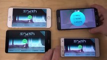 Samsung Galaxy Note 4 vs. Xiaomi Mi4 vs. Ascend Mate 7 vs. iPhone 6 Plus Smash Hit Gameplay Review
