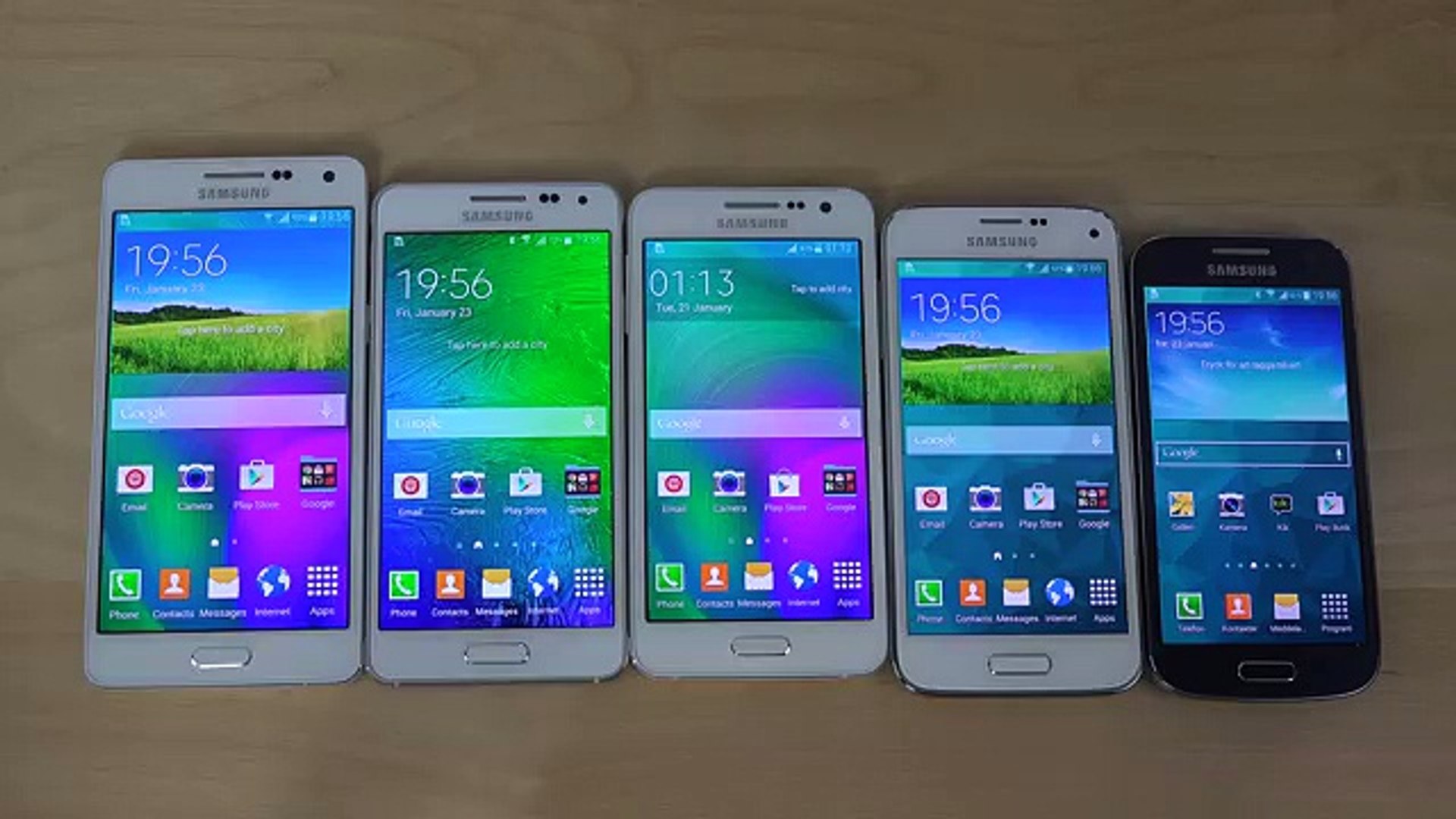 Samsung Galaxy A5 vs. Galaxy A3 vs. Galaxy Alpha vs. S5 Mini vs. S4 Mini -  Which Is Faster - video Dailymotion