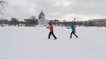 Etats-Unis: Washington sous la neige