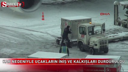 Atatürk Havalimanı'nda uçakların iniş ve kalkışları durduruldu