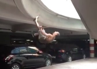 Amazing parkour backflip!
