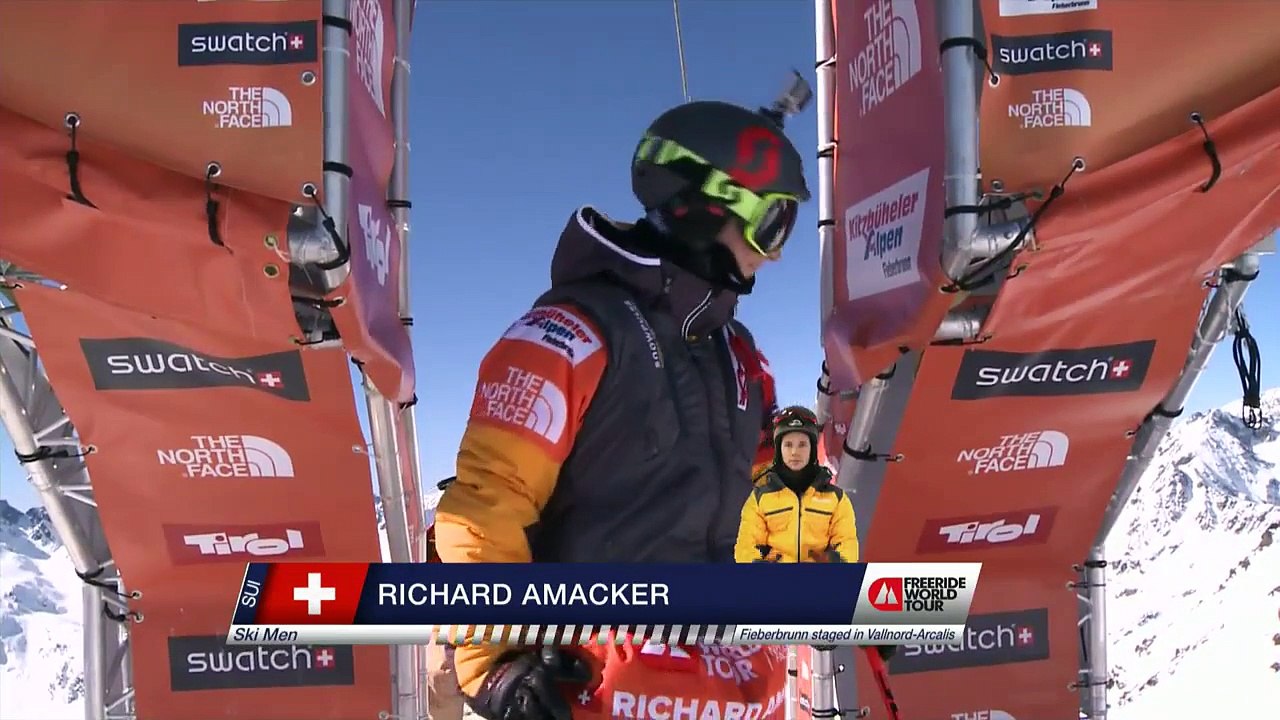 FWT15 - Run of Richard Amacker (SUI) Swatch Freeride World Tour 2015 Fieberbrunn By The North Face restaged in Vallnord-Arcalis AND