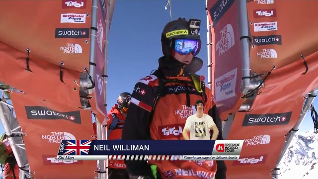 FWT15 - Run of Neil Williman (GBR) Swatch Freeride World Tour 2015 Fieberbrunn By The North Face restaged in Vallnord-Arcalis AND