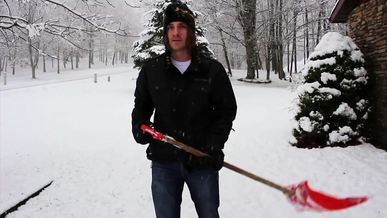 Snow shoveling West Virginia style. Life hack!