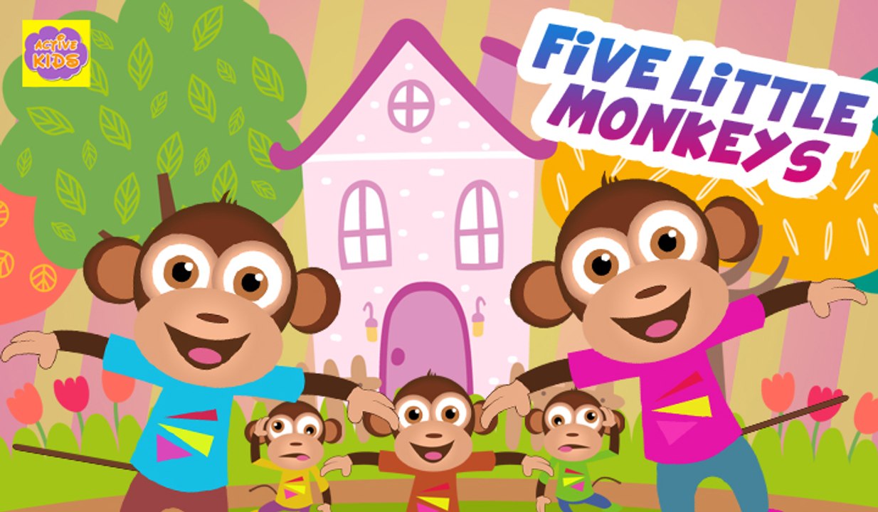 Five Little Monkeys Jumping On The Bed Song For Kids | English Nursery Rhymes For Children