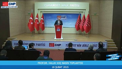 PROF.DR. HALUK KOÇ. BASIN TOPLANTISI 18/02/2015