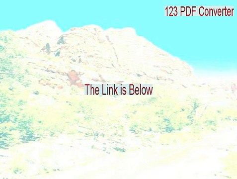 123 PDF Converter Keygen (Free of Risk Download)